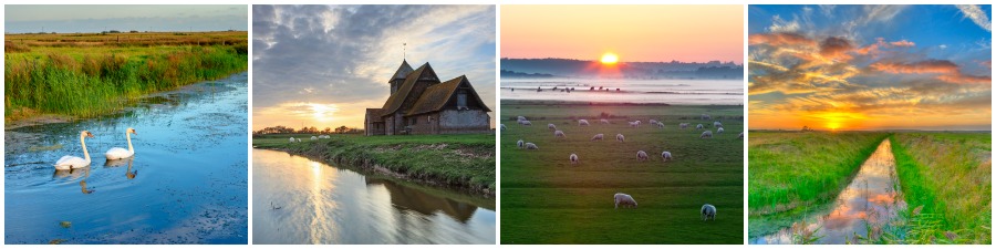countryside surrounding our camber sands holiday cottages
