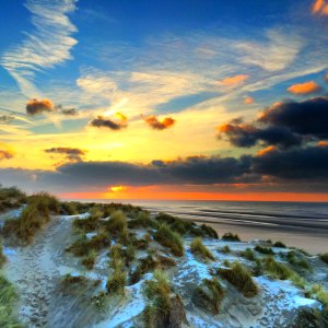 camber beach in winter