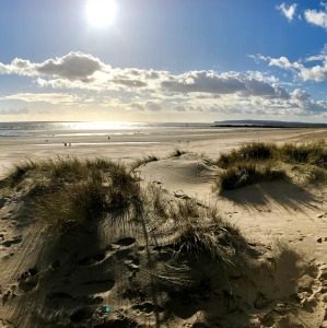 sunny spring day in camber sands