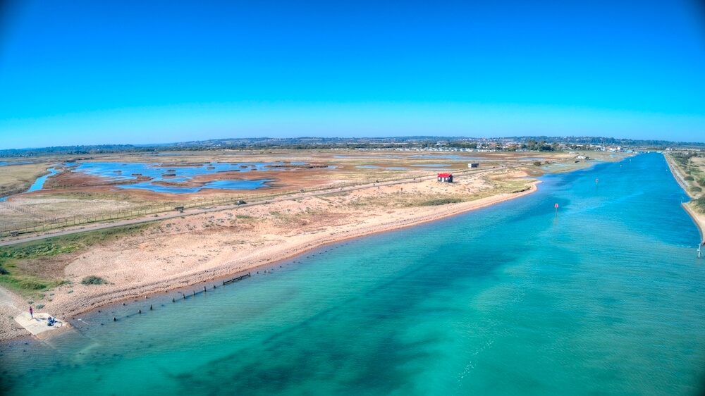 Rye Harbour Nature Reserve view to Rye