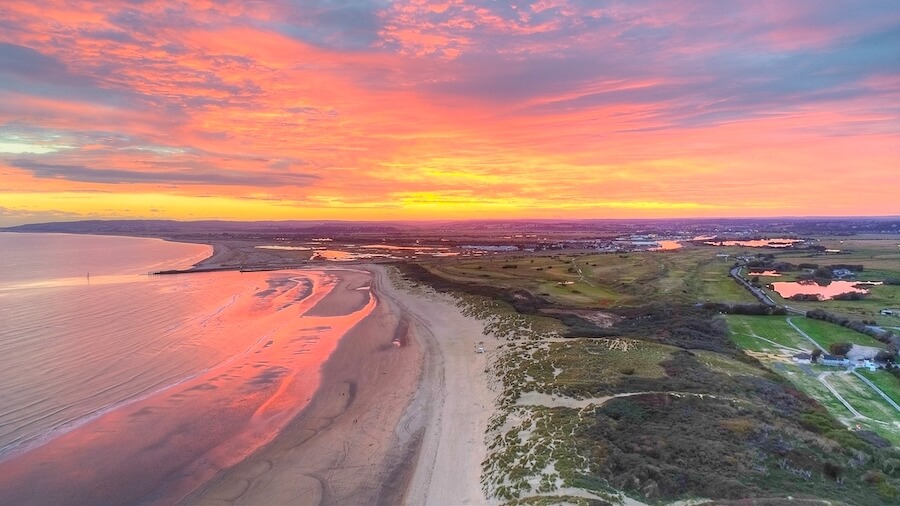 autumn stroll along camber sands