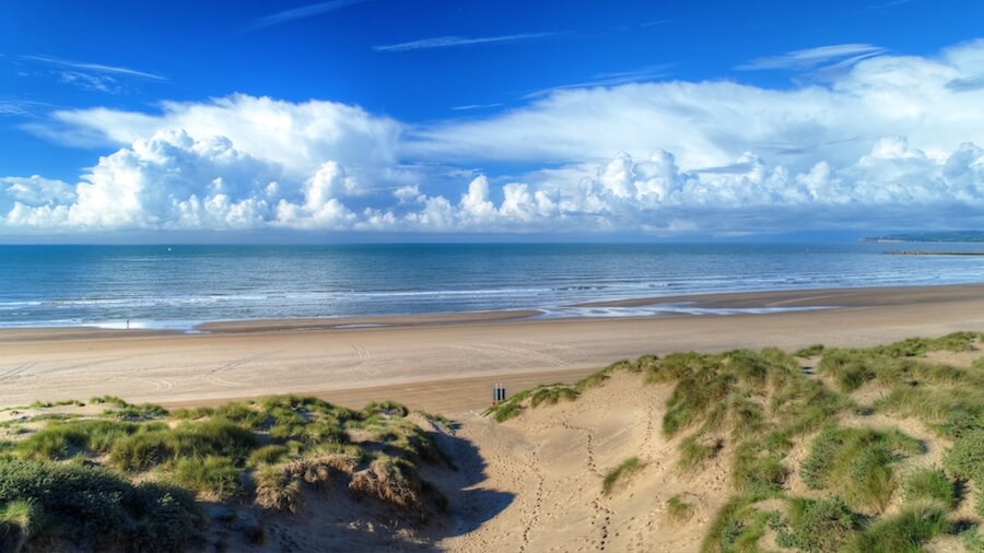 camber sands spring scene