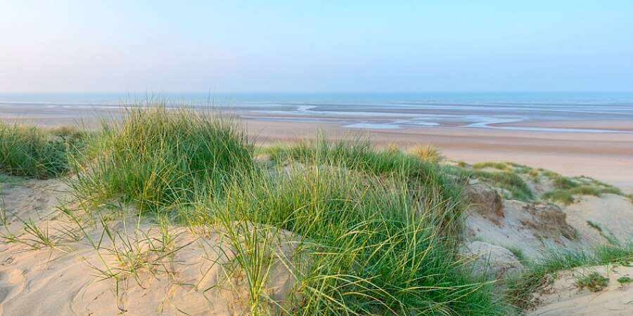 Summertime beach at Camber Sands