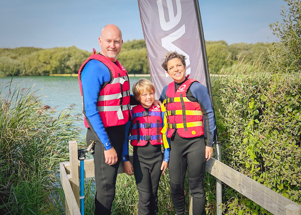 Richard, Sophie and Arthur at Action Watersports