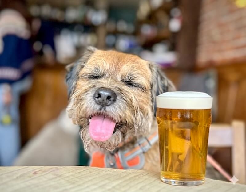 Dog in The Standard Inn pub in Rye