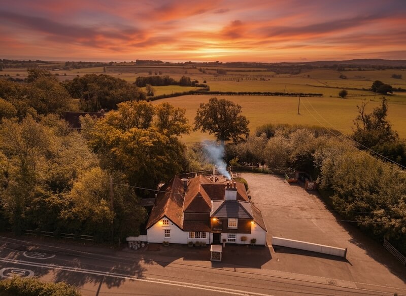 The Plough pub with it's beautiful views