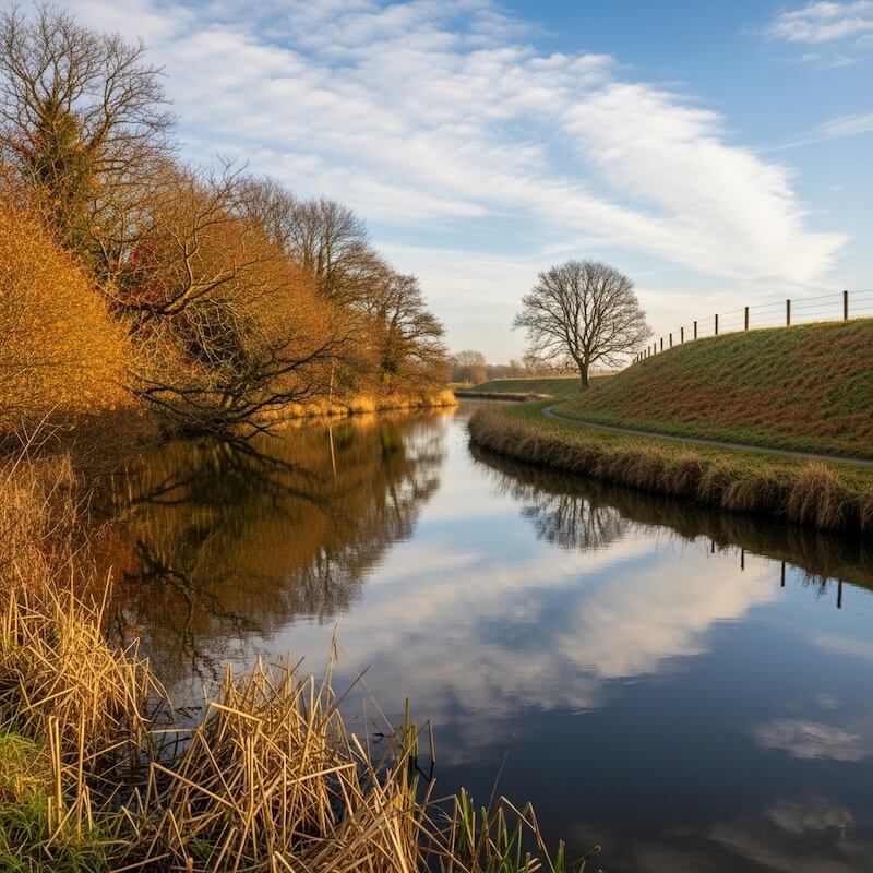 Autumn walk along the Royal Military Canal in 1066 Country