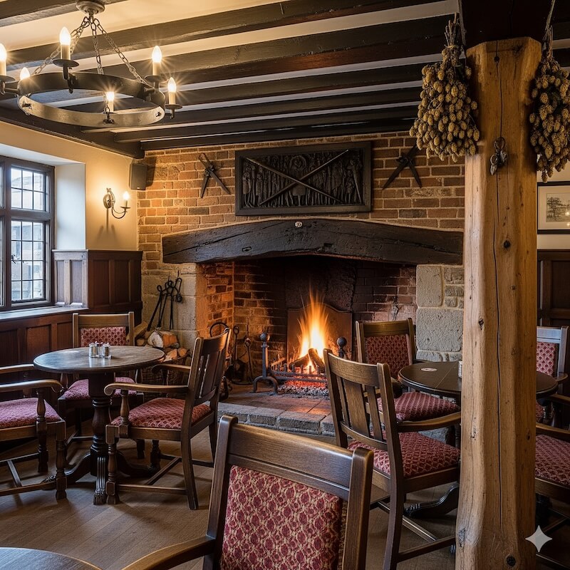 Cosy pub with roaring fire serving food and drink in Rye and Camber
