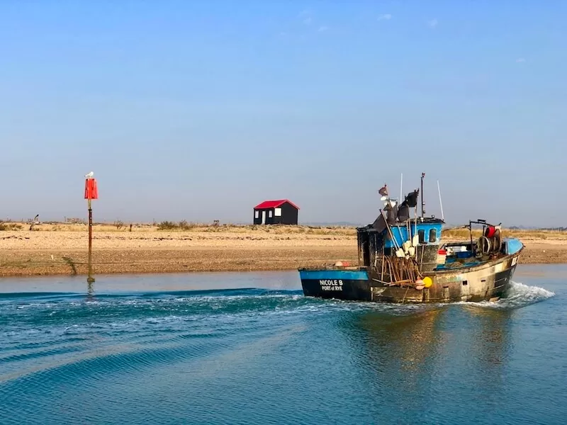 rye harbour nature reserve fishing boat