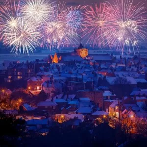 fireworks over rye