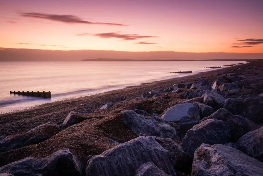 Sea defence at Jurys Gap Camber Sands