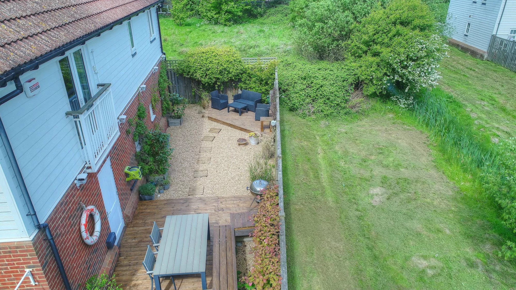 Sailloft garden from the air