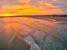 fiery autumn sunset camber sands