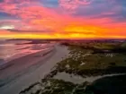 fiery sunset camber sands autumn