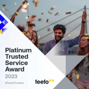 Beside the sea win the Feefo Platinum Trusted Service Award