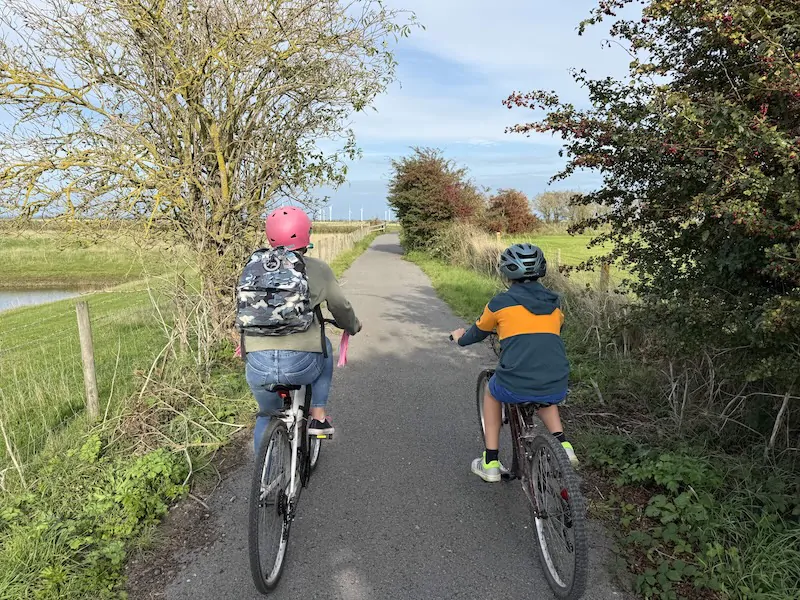 Family‑friendly riding on NCN Route 2 between Rye and Camber