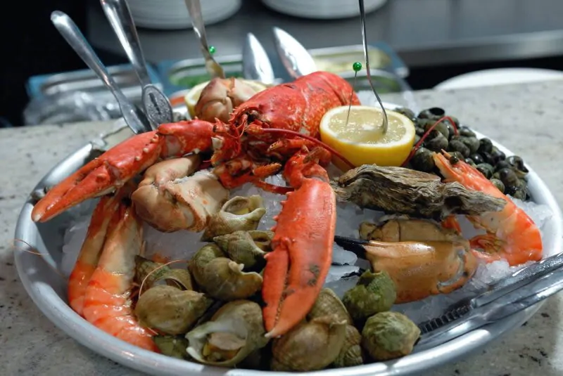 Seafood platter at Webbe’s Fish Café, part of the food and drink scene in Rye